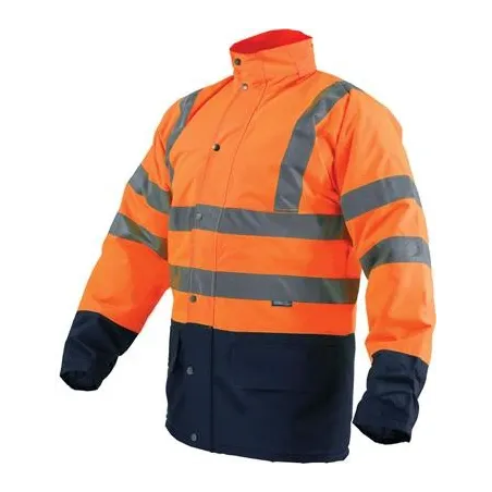 Reflexná zateplená bunda L oranžová 1/10