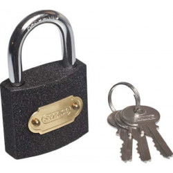 Zámok visiaci liatinový 38 mm 1/6/180