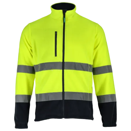 Pánska fleece mikina - BASIC NEON LINE žltá - S