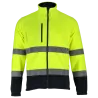 Pánska fleece mikina - BASIC NEON LINE žltá - XXXXL