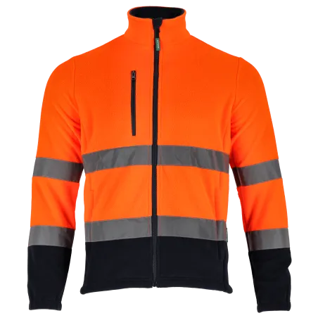 Pánska fleece mikina - BASIC NEON LINE oranžová - XXL