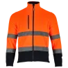 Pánska fleece mikina - BASIC NEON LINE oranžová - XXL