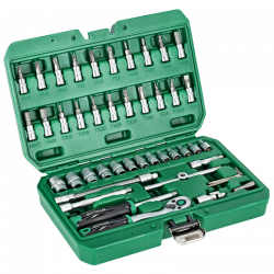 Sada nástrčných kľúčov 1/4” – 48 dielov, račňa 90T v BMC kufríku