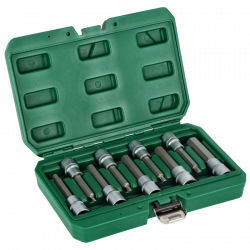 Šesťhranné nástrčné kľúče 100 mm, sada 9 prvkov - STALCO