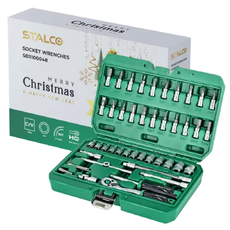 Súprava nástrčných kľúčov 1/4" - 48-dielna - račňa 90T (darčekové balenie)