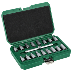 Kľúče na vypúšťacie olejové zátky - 3/8″ sada 18 kusov