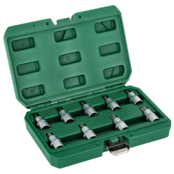 Nástrčné kľúče Torx s nadstavcom - 55 mm, sada 11 kusov