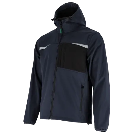 Pánska softshellová bunda ROCK - 4XL - tmavomodrá