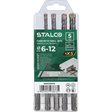 Vrtáky do betónu SX5 SDS+ - 6,0 - 12,0 mm , 5 kusov