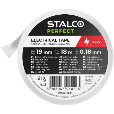 Páska izolačná PVC 0,18 mm - biela - 19 mm x 18 m