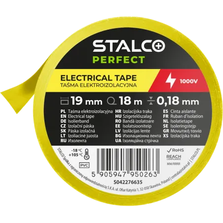 Páska izolačná PVC 0,18 mm - žltá - 19 mm x 18 m