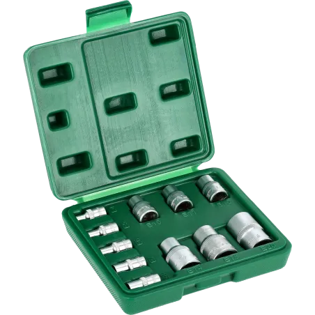 Sada nástrčných hlavíc TORX 1/4", 3/8", 1/2", 11-dielna