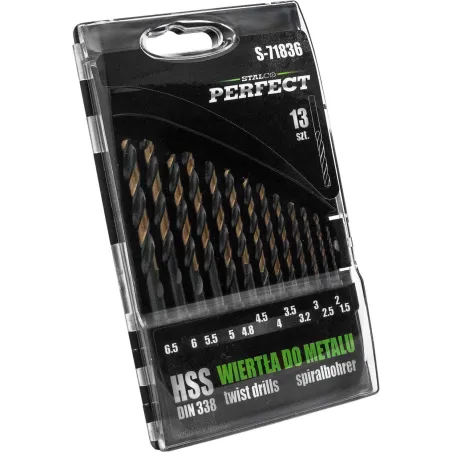Vrták do kovu HSS Ø 1,5 - 6,5 mm , 13 prvkov 1/20/80