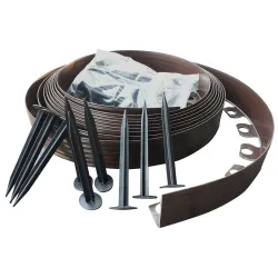 Oddeľovač trávnika hnedý 10m + 20 klincov