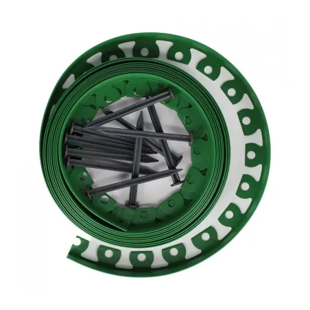 Oddeľovač trávnika zelený 10m + 20 klincov