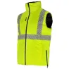 Zateplená výstražná vesta obojstranná REVERS V 2v1, žltá, veľ. 3XL