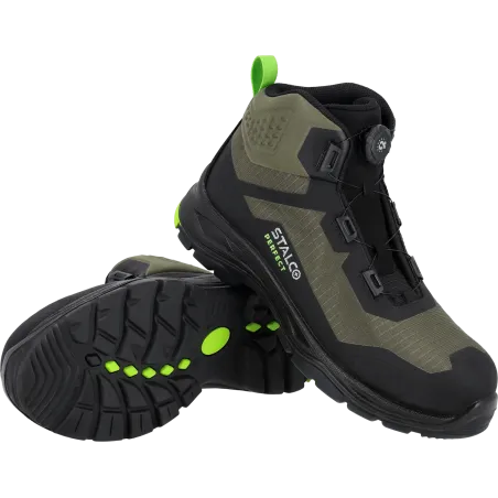 Topánky členkové bezp. SPINNER HIGH S3S, khaki, veľ. 47 PERFECT