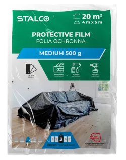 Fólia ochranná MEDIUM - 4 x 5 m - 500 g - čierna