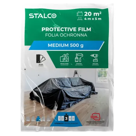 Fólia ochranná MEDIUM - 4 x 5 m - 500 g - čierna