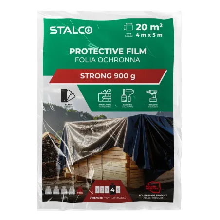 Fólia ochranná STRONG - 4 x 5 m - 900 g - čierna