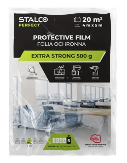 Fólia ochranná EXTRA STRONG - 4 x 5 m - 500 g - transparentná