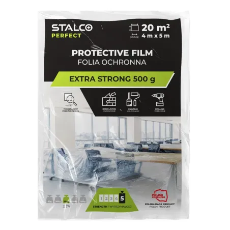 Fólia ochranná EXTRA STRONG - 4 x 5 m - 500 g - transparentná