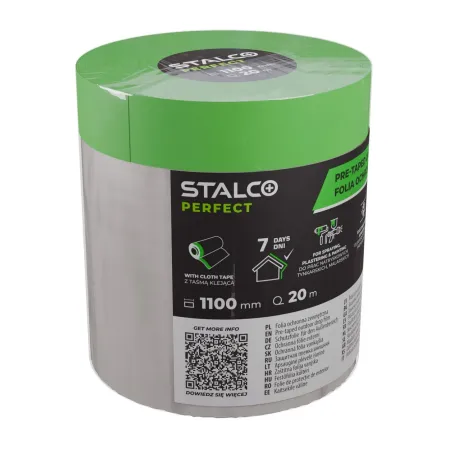 Ochranná maskovacia fólia s páskou pre exteriér, 1100 mm x 20 m (bal. 30 ks)