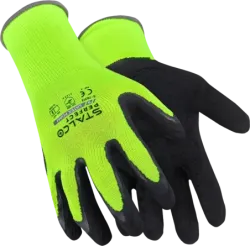 Rukavice polyesterové - LATEX FOAM - zelené - veľ. 9/L