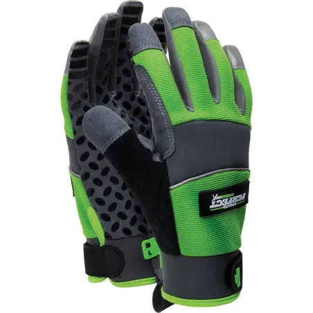 Rukavice syntetické - HI-VIS GRIPPER - veľ. 9/L