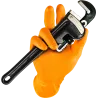 Rukavice nitrilové - NITRAX GRIP - oranžové - veľ. 9/L - balenie 5 párov