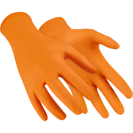 Rukavice nitrilové - NITRAX GRIP - oranžové - veľ. 10/XL - balenie 5 párov