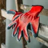 Rukavice polyesterové - S-LATEX R ECO - červené - veľ. 7/S