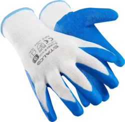 Rukavice polyesterové - S-LATEX B ECO - modré - veľ. 6/XS