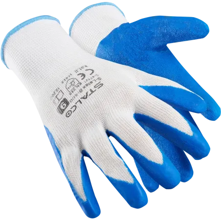 Rukavice polyesterové - S-LATEX B ECO - modré - veľ. 9/L