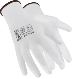 Rukavice polyesterové - S-POLI W ECO - biele - veľ. 6/XS