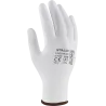 Rukavice polyesterové - S-POLI W ECO - biele - veľ. 10/XL