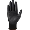 Rukavice polyesterové - S-POLI B ECO - čierne - veľ. 8/M