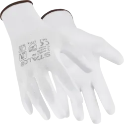 Rukavice polyesterové - S-POLI W - biele - veľ. 7/S