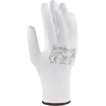 Rukavice polyesterové - S-POLI W - biele - veľ. 9/L