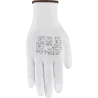 Rukavice polyesterové - S-POLI W - biele - veľ. 9/L
