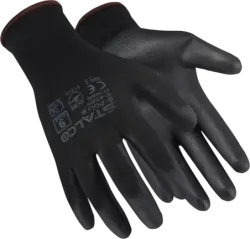 Rukavice polyesterové - S-POLI B - čierne - veľ. 9/L