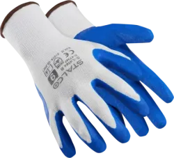 Rukavice polyesterové - S-LATEX B - modré - veľ. 8/M