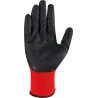 Rukavice polyesterové - S-LATEX R - červené - veľ. 7/S