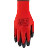 Rukavice polyesterové - S-LATEX R - červené - veľ. 7/S