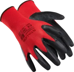 Rukavice polyesterové - S-LATEX R - červené - veľ. 8/M