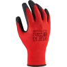 Rukavice polyesterové - S-LATEX R - červené - veľ. 10/XL