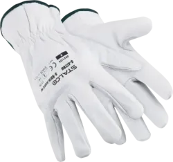 Rukavice kožené - S-SKIN HARD W - biele - veľ. 9/L