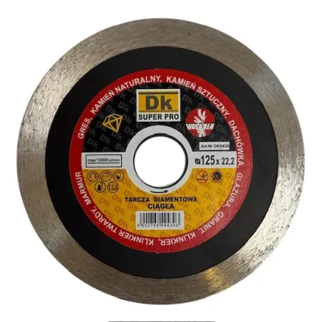 Diamantový rezný kotúč Plný na keramiku Ø125 / 22,23 / 1,4 DK0430