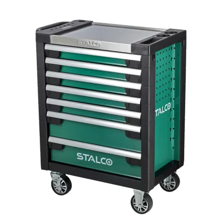 Vozík dielenský na náradie - 7 zásuviek - antikorová doska