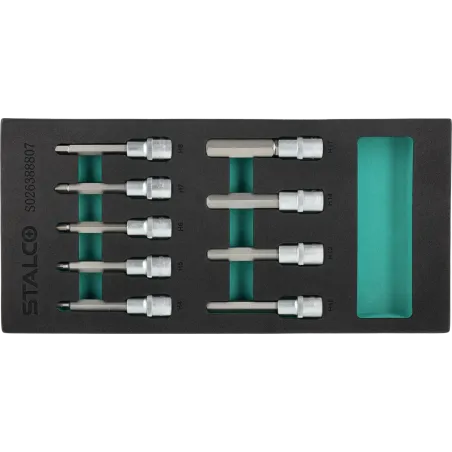 Súprava bitov HEX (Imbus) na hlaviciach 1/2" - 9 dielov (EVA vložka)